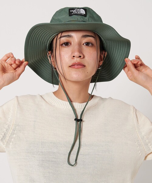 THE NORTH FACE（ザノースフェイス）の「＜THE NORTH FACE＞ホライズン ハット-UVケア-（ハット・レディース・ブラック/ベージュ/オリーブ・M）」の10枚目の写真