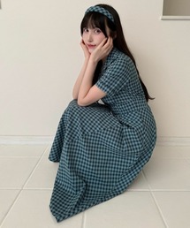 an another angelus（アンアナザーアンジェラス）の「レトロギンガム開衿ワンピース（ワンピース）」