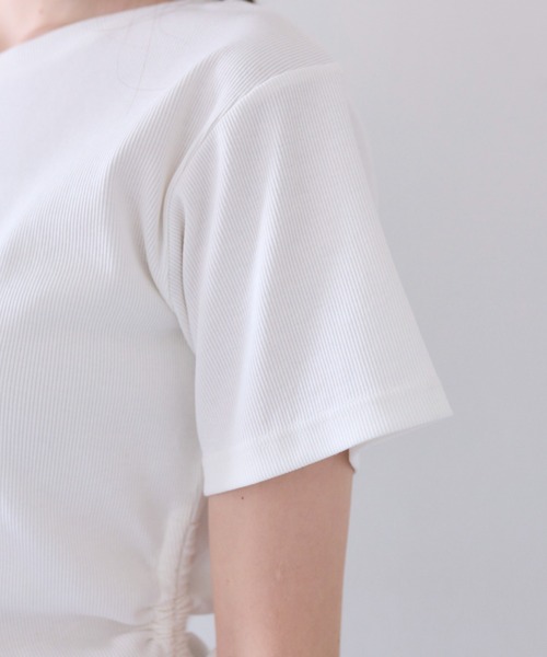 OLIVE des OLIVE（オリーブデオリーブ）の「キラキラドロストTシャツ（Tシャツ/カットソー・レディース・オフホワイト/サックスブルー/ピンク/ネイビー・FREE）」の20枚目の写真