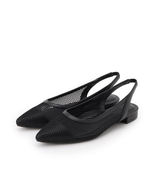 Reflect（リフレクト）の「ポインテッドトゥメッシュパンプス（パンプス・レディース・ナチュラル/ブラック・25/35/45）」の2枚目の写真