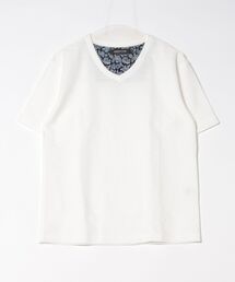 UNION STATION（ユニオンステーション）の「タックジャガードVネックTシャツ（Tシャツ/カットソー・メンズ）」