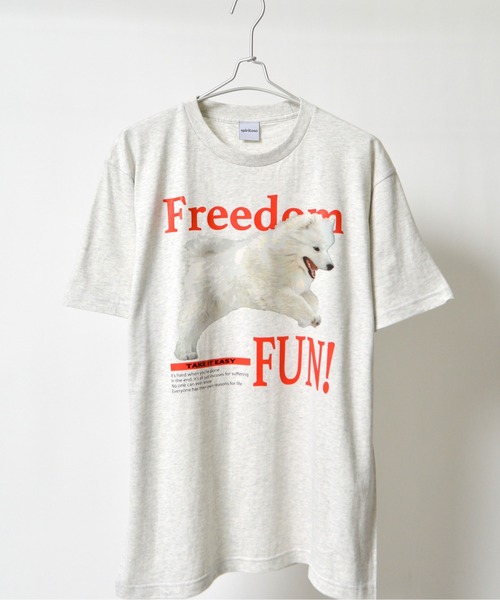 spiritoso(スピリトーゾ)の「【spiritoso】FREEDOM FUN シートプリントTシャツ(Tシャツ/カットソー・レディース・オートミール/ブラック/ホワイト・LARGE/MEDIUM)」の9枚目の写真