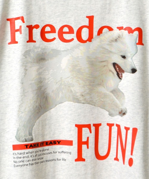 spiritoso(スピリトーゾ)の「【spiritoso】FREEDOM FUN シートプリントTシャツ(Tシャツ/カットソー・レディース・オートミール/ブラック/ホワイト・LARGE/MEDIUM)」の10枚目の写真