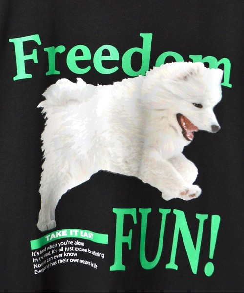 spiritoso(スピリトーゾ)の「【spiritoso】FREEDOM FUN シートプリントTシャツ(Tシャツ/カットソー・レディース・オートミール/ブラック/ホワイト・LARGE/MEDIUM)」の12枚目の写真