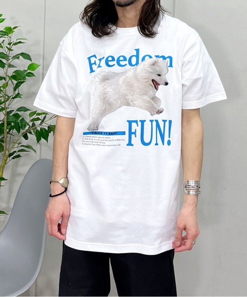 spiritoso(スピリトーゾ)の「【spiritoso】FREEDOM FUN シートプリントTシャツ(Tシャツ/カットソー・レディース・オートミール/ブラック/ホワイト・LARGE/MEDIUM)」の20枚目の写真