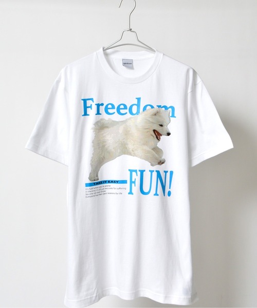 spiritoso(スピリトーゾ)の「【spiritoso】FREEDOM FUN シートプリントTシャツ(Tシャツ/カットソー・レディース・オートミール/ブラック/ホワイト・LARGE/MEDIUM)」の5枚目の写真
