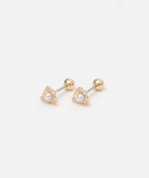Peoney/サージカルステンレス センターパールピアス（ピアス（両