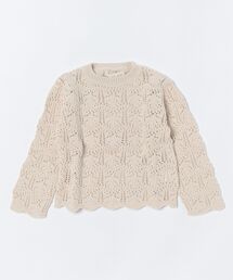 Rylee + Cru（ライリーアンドクルー）の「Crochet Knit Pullover || Natural（その他ベビー用品）」