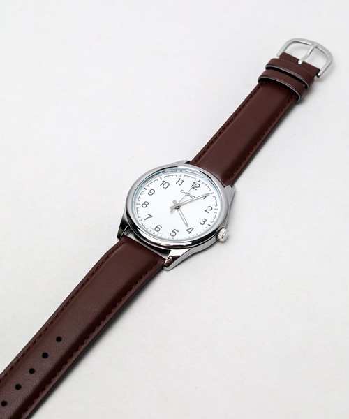 CASIO(カシオ)の「【60】【ITN】【CASIO】STANDARD MENS ROUND LETHER(アナログ腕時計・メンズ・ブラック/ブラック系その他/シルバー/ネイビー/シルバー系その他/ホワイト/ブルー系その他・FREE)」の1枚目の写真