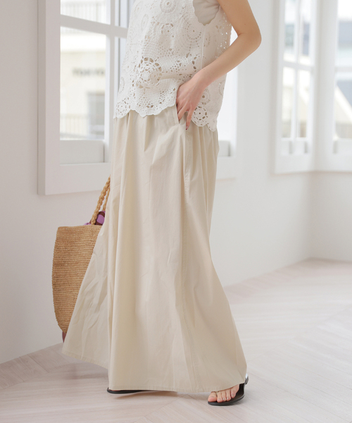 JOURNAL STANDARD relume（ジャーナルスタンダード　レリューム）の「【MULTI FUNC+】UVカット / 接触冷感 / ギャザーワイドパンツ（その他パンツ・レディース・ネイビー/カーキ/アイボリー・FREE）」の7枚目の写真