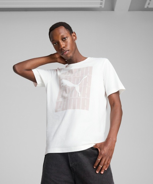 PUMA（プーマ）の「PUMA プーマ メンズ グラフィックス プーマ ウォーディング 半袖 Tシャツ（Tシャツ/カットソー・メンズ・ホワイト/ライトグレー/ブラック/ブルー系その他・X-LARGE/XX-LARGE/SMALL/LARGE/MEDIUM）」の2枚目の写真