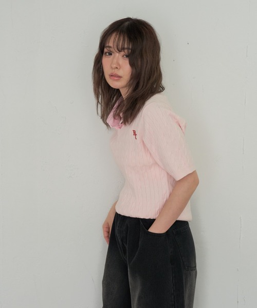 古着　美品　[supreme]半袖襟付きニット　XL 古着 美品 [supreme]半袖襟付きニット XL