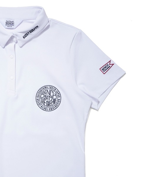 BENCH AT THE GREENE GOLF（ベンチアットザグリーンゴルフ）の「BENCH AT THE GREENE GOLF / レディース ゴルフポロシャツ（ポロシャツ・レディース・ホワイト/ブラック/ネイビー・SMALL/MEDIUM）」の10枚目の写真