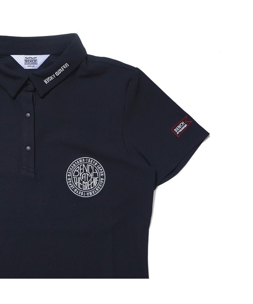 BENCH AT THE GREENE GOLF（ベンチアットザグリーンゴルフ）の「BENCH AT THE GREENE GOLF / レディース ゴルフポロシャツ（ポロシャツ・レディース・ホワイト/ブラック/ネイビー・SMALL/MEDIUM）」の11枚目の写真