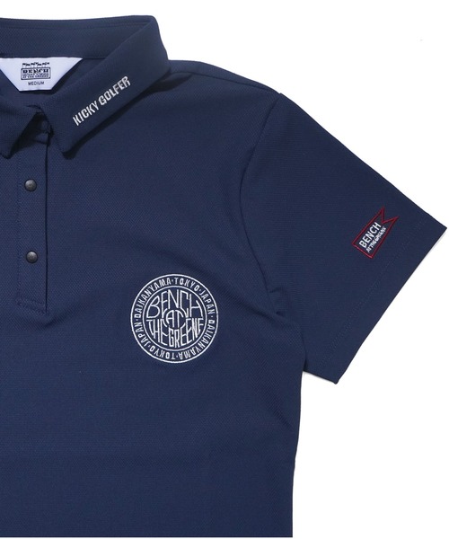 BENCH AT THE GREENE GOLF（ベンチアットザグリーンゴルフ）の「BENCH AT THE GREENE GOLF / レディース ゴルフポロシャツ（ポロシャツ・レディース・ホワイト/ブラック/ネイビー・SMALL/MEDIUM）」の12枚目の写真
