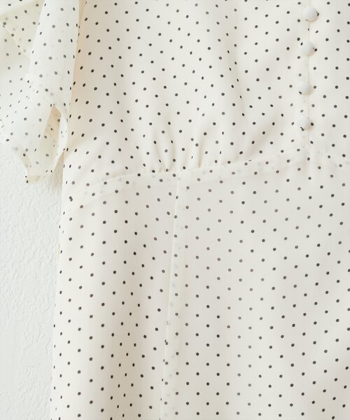 natural couture(ナチュラルクチュール)の「チューリップスリーブワンピース(ワンピース・レディース・サックスブルー/オフホワイト/ミント/ブラック/パープル・FREE)」の13枚目の写真