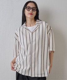 COLONY 2139 | ニット透かし編み半袖シャツ(シャツ/ブラウス)