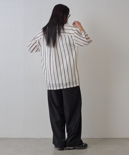 COLONY 2139（コロニートゥーワンスリーナイン）の「ニット透かし編み半袖シャツ（シャツ/ブラウス・メンズ・ホワイト/アイボリー/ブラック・MEDIUM/LARGE）」の19枚目の写真