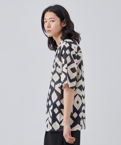 B.C STOCK(ベーセーストック)の「WALL PAPER ハーフスリーブシャツ(シャツ/ブラウス・メンズ・ブラック/ブラック系その他/ネイビー・MEDIUM/LARGE)」の10枚目の写真