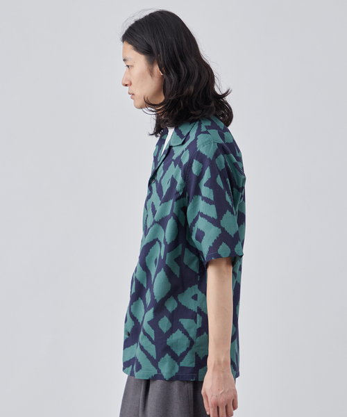 B.C STOCK(ベーセーストック)の「WALL PAPER ハーフスリーブシャツ(シャツ/ブラウス・メンズ・ブラック/ブラック系その他/ネイビー・MEDIUM/LARGE)」の14枚目の写真