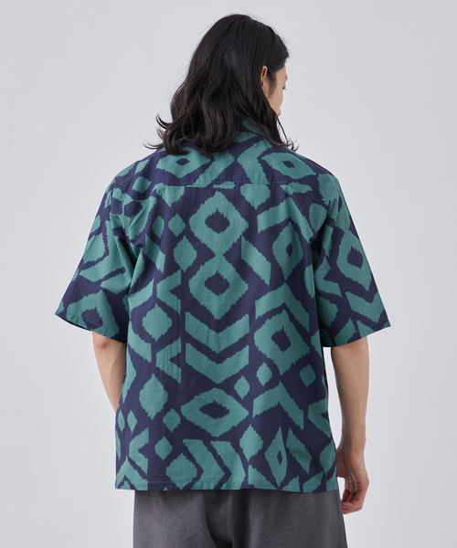 B.C STOCK(ベーセーストック)の「WALL PAPER ハーフスリーブシャツ(シャツ/ブラウス・メンズ・ブラック/ブラック系その他/ネイビー・MEDIUM/LARGE)」の15枚目の写真