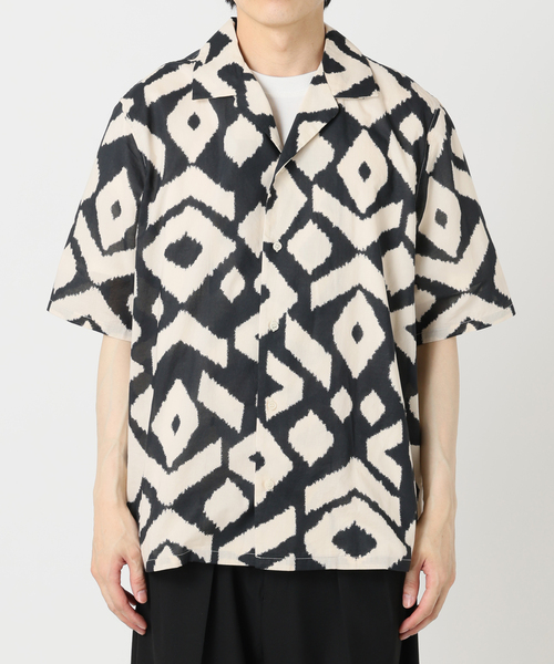 B.C STOCK(ベーセーストック)の「WALL PAPER ハーフスリーブシャツ(シャツ/ブラウス・メンズ・ブラック/ブラック系その他/ネイビー・MEDIUM/LARGE)」の16枚目の写真