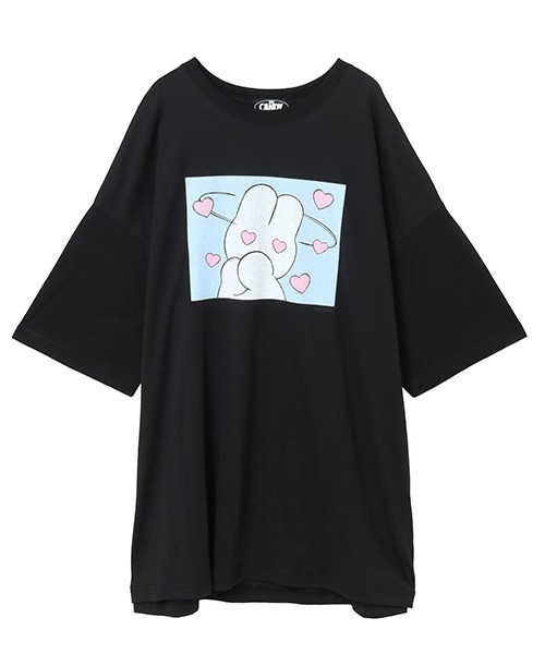 tシャツ 「nsn」siroiusagichan  BIG BIG Tシャツ レディース メンズ セール】【nsn】siroiusagichan BIG BIG Tシャツ（Tシャツ
