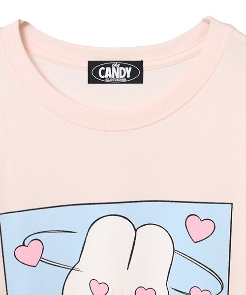 Candy Stripper(キャンディストリッパー)の「【nsn】siroiusagichan BIG BIG Tシャツ(Tシャツ/カットソー・レディース・オフホワイト/ライトブルー/ブラック/ピンク・FREE)」の6枚目の写真