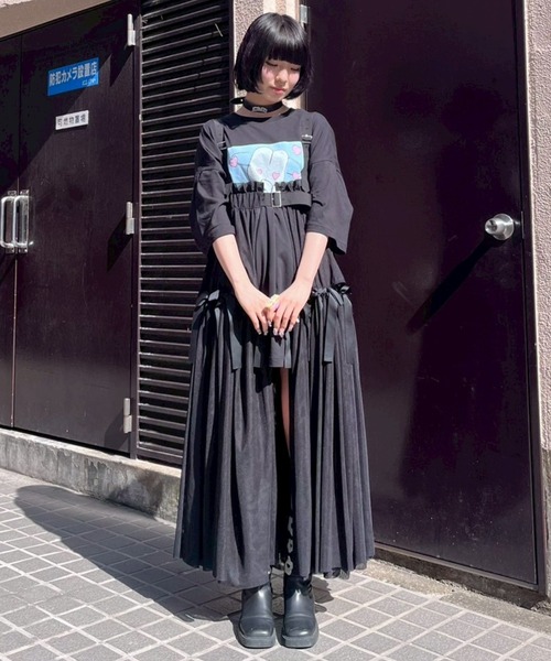 Candy Stripper(キャンディストリッパー)の「【nsn】siroiusagichan BIG BIG Tシャツ(Tシャツ/カットソー・レディース・オフホワイト/ライトブルー/ブラック/ピンク・FREE)」の20枚目の写真