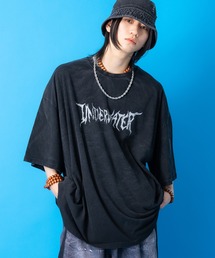 a.p.o.v. デビルフォントロゴダートピグメントスーパーオーバーサイズTシャツ