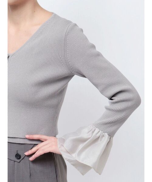 LAGUNAMOON（ラグナムーン）の「シアーフレアカフスニットアンサンブル（アンサンブル・レディース・ライトグリーン/ライトグレー/ブラック・FREE）」の19枚目の写真