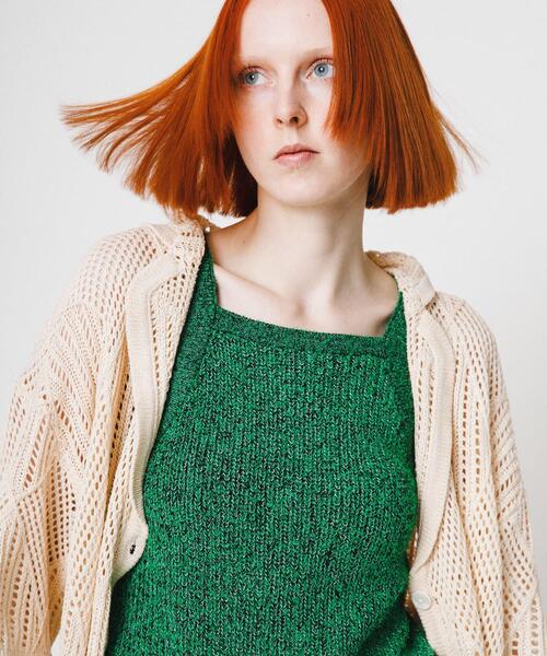 LAATO（ラート）の「mosa knit camisole（キャミソール・レディース・ブラウン/グリーン・FREE）」の16枚目の写真