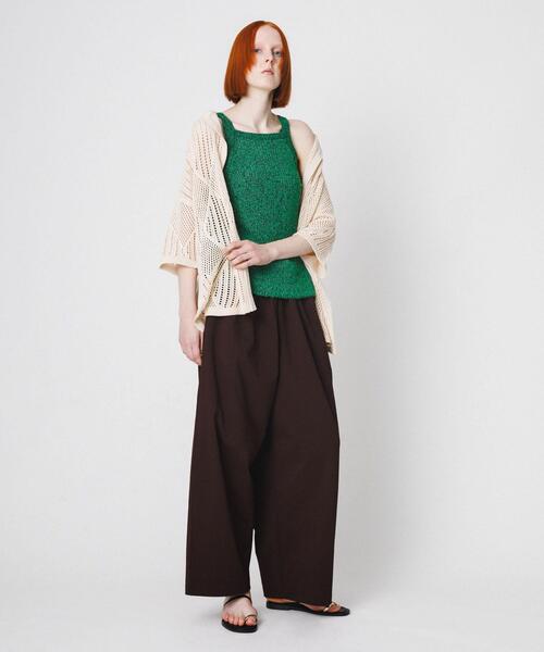 LAATO（ラート）の「mosa knit camisole（キャミソール・レディース・ブラウン/グリーン・FREE）」の17枚目の写真