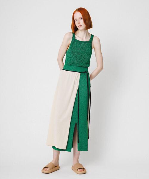 LAATO（ラート）の「mosa knit camisole（キャミソール・レディース・ブラウン/グリーン・FREE）」の20枚目の写真