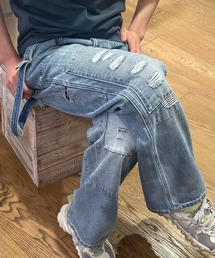 OLD BETTY'S | オールドベティーズ【OLD BETTY’S】Denim Damage Bib Overall(デニムパンツ)