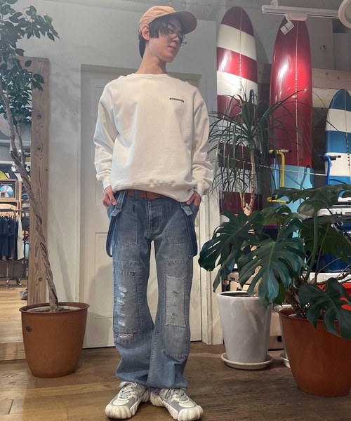 OLD BETTY'S（オールドベティーズ）の「オールドベティーズ【OLD BETTY’S】Denim Damage Bib Overall（デニムパンツ・レディース・インディゴブルー・FREE）」の7枚目の写真
