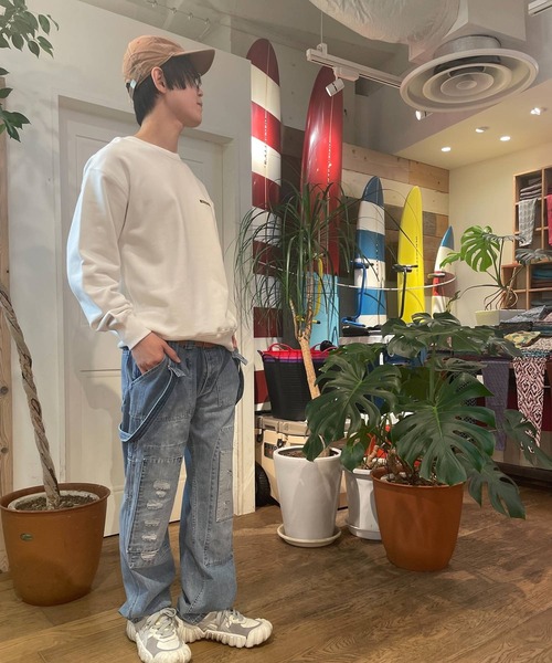 OLD BETTY'S（オールドベティーズ）の「オールドベティーズ【OLD BETTY’S】Denim Damage Bib Overall（デニムパンツ・レディース・インディゴブルー・FREE）」の9枚目の写真