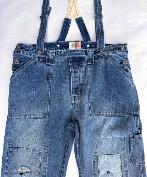 OLD BETTY'S（オールドベティーズ）の「オールドベティーズ【OLD BETTY’S】Denim Damage Bib Overall（デニムパンツ・レディース・インディゴブルー・FREE）」の11枚目の写真
