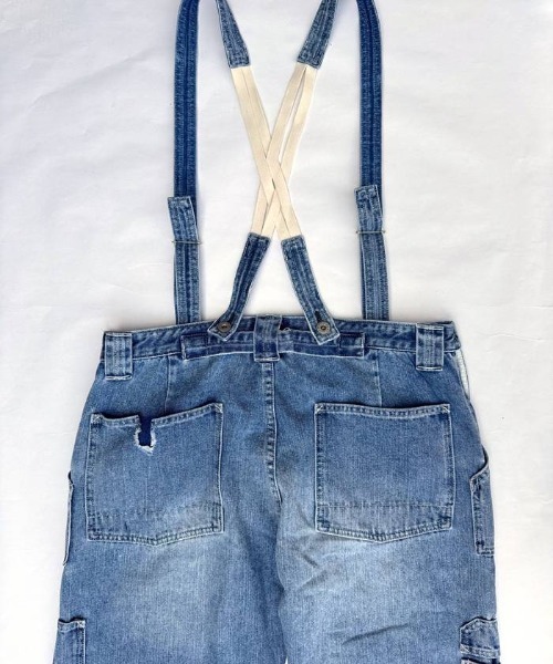OLD BETTY'S（オールドベティーズ）の「オールドベティーズ【OLD BETTY’S】Denim Damage Bib Overall（デニムパンツ・レディース・インディゴブルー・FREE）」の14枚目の写真