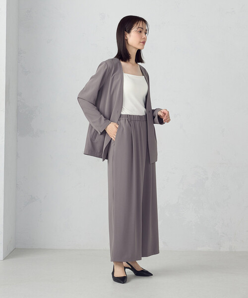 COMME CA ISM（コムサイズム）の「【UVカット・吸水速乾・接触冷感】kireri ラップ風ワイドパンツ / セットアップ対応（その他パンツ・レディース・ネイビー/モカ・MEDIUM/LARGE）」の17枚目の写真