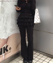 Judin（ジュディン）の「Frill skirt layered pants【JD】（その他パンツ）」