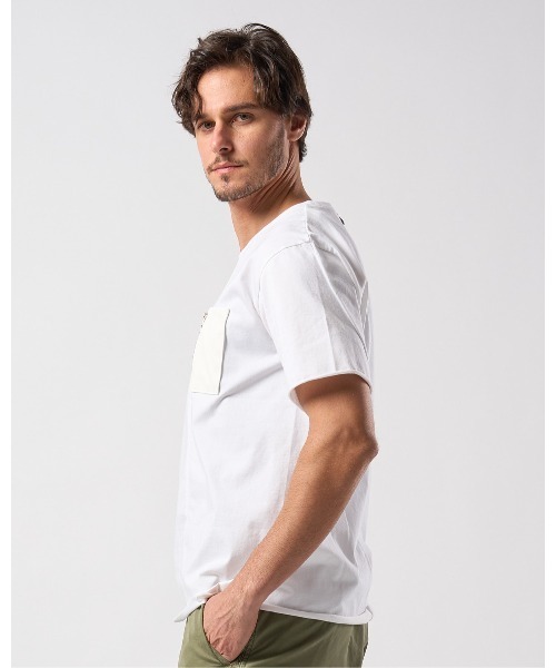 wjk(ダヴルジェイケイ)の「【LEON×B'2nd×wjk】cool touch zip-eco leather pocket S/S(Tシャツ/カットソー・メンズ・ホワイト/ブラック・LARGE/MEDIUM/SMALL/X-LARGE)」の22枚目の写真