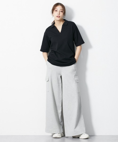 slattgir(スラットジール)の「高身長 吸汗速乾・UVカットポロチュニック (トールサイズ)(その他トップス・レディース・ブラック/オフホワイト/杢グレー・5L/M/L/LL/3L/4L)」の20枚目の写真