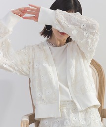 PICCIN | 【セットアップ可能】後ろギャザーレースカーディガン(カーディガン/ボレロ)