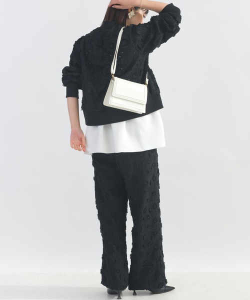 PICCIN（ピッチン）の「【セットアップ可能】後ろギャザーレースカーディガン（カーディガン/ボレロ・レディース・ブラック/オフホワイト・M）」の17枚目の写真