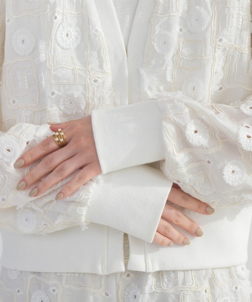 PICCIN（ピッチン）の「【セットアップ可能】後ろギャザーレースカーディガン（カーディガン/ボレロ・レディース・ブラック/オフホワイト・M）」の20枚目の写真