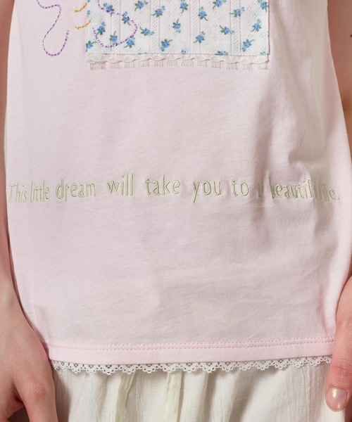 TINA：JOJUN（ティーナジョジュン）の「ガーリー 半袖コラージュTシャツ TINA：JOJUN（Tシャツ/カットソー・レディース・ホワイト/ベビーピンク・M）」の17枚目の写真