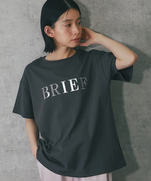 ANOTHER S（アナザーエス）の「ポイント刺繍ロゴTシャツ（Tシャツ/カットソー・レディース・杢グレー/ホワイト/チャコールグレー/ブラック・FREE）」の15枚目の写真