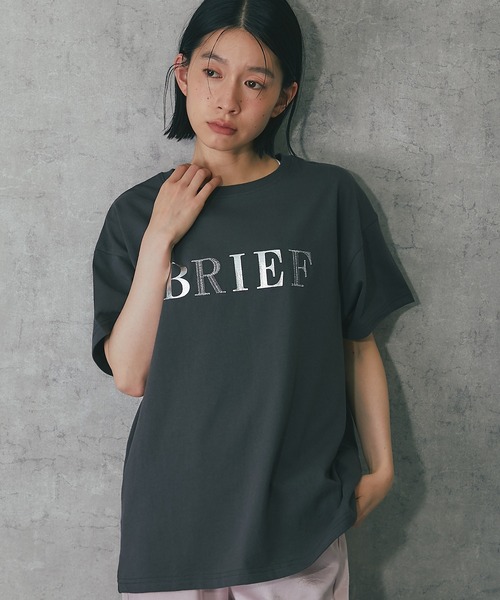 ANOTHER S（アナザーエス）の「ポイント刺繍ロゴTシャツ（Tシャツ/カットソー・レディース・杢グレー/ホワイト/チャコールグレー/ブラック・FREE）」の16枚目の写真