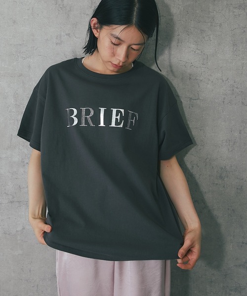 ANOTHER S（アナザーエス）の「ポイント刺繍ロゴTシャツ（Tシャツ/カットソー・レディース・杢グレー/ホワイト/チャコールグレー/ブラック・FREE）」の20枚目の写真